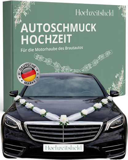 Autoschmuck Hochzeit für die Motorhaube des Brautoautos