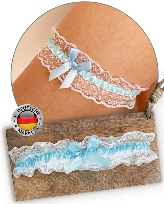 Blaues Strumpfband Hochzeit - Selbstkäufer-Option im schlichten Design
