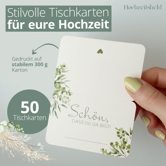 Tischkarten Hochzeit – Platzkarten zum Beschriften