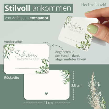 Tischkarten Hochzeit – Platzkarten zum Beschriften