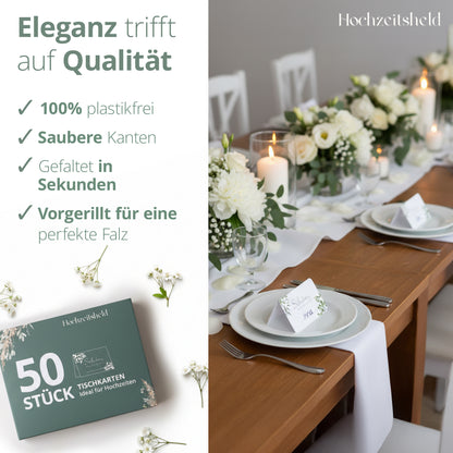 Tischkarten Hochzeit – Platzkarten zum Beschriften
