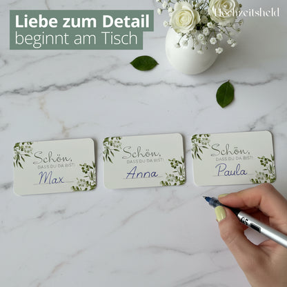 Tischkarten Hochzeit – Platzkarten zum Beschriften