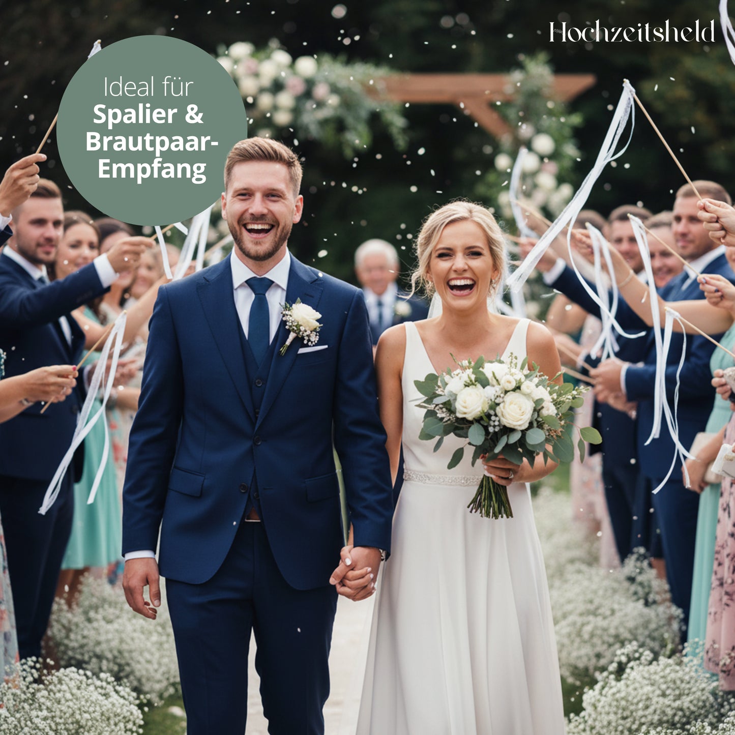 Wedding Wands Hochzeit mit Glocke - Hochzeitszauberstäbe für den Brautpaarempfang