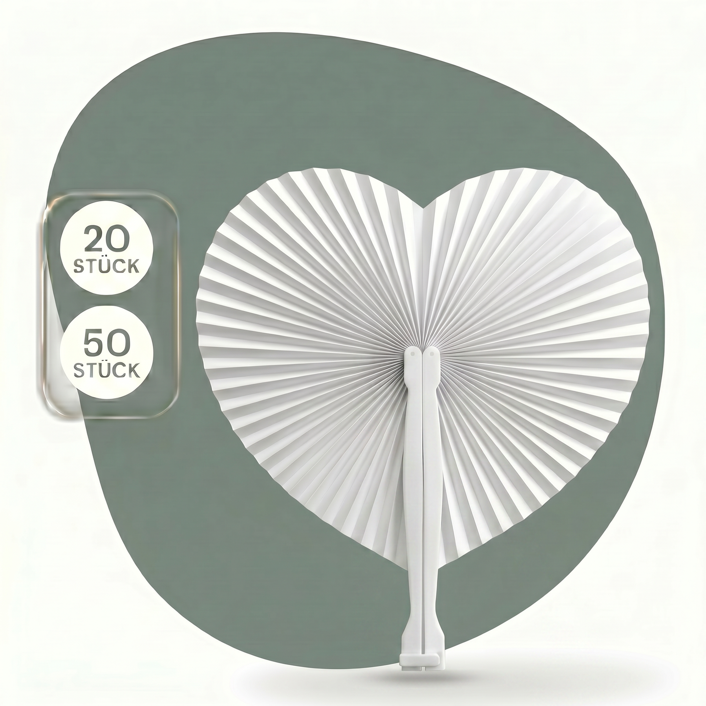 Handfächer Hochzeit Weiß - Als Erfrischung für die Hochzeitsgäste