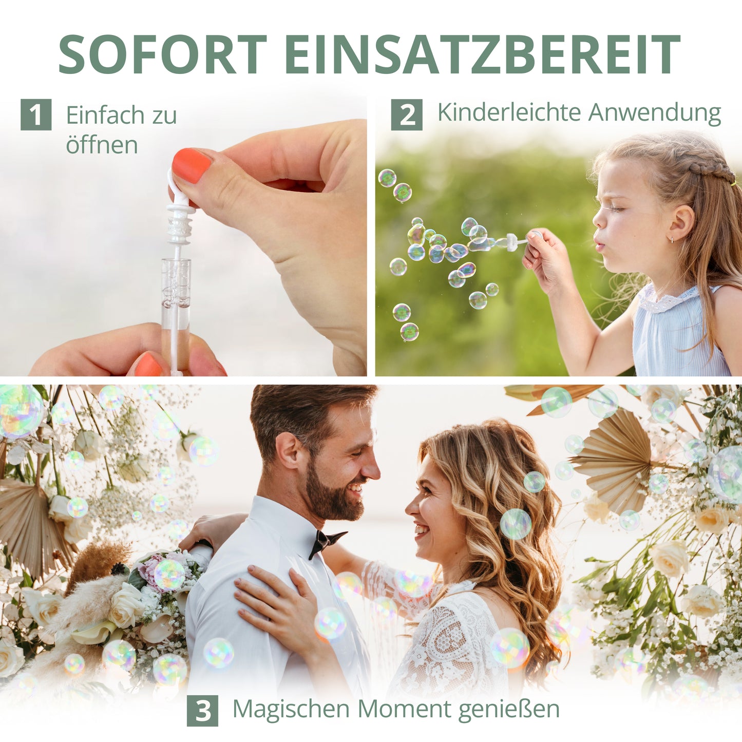 Seifenblasen Hochzeit 50 Stück
