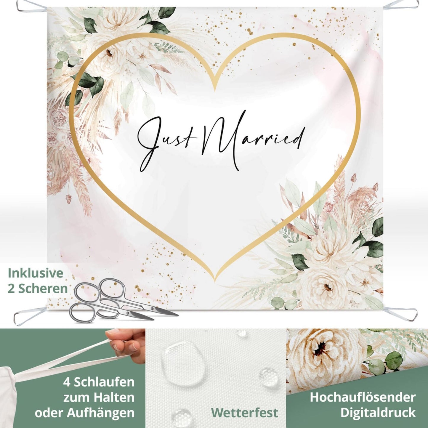 Hochzeitsherz zum Ausschneiden