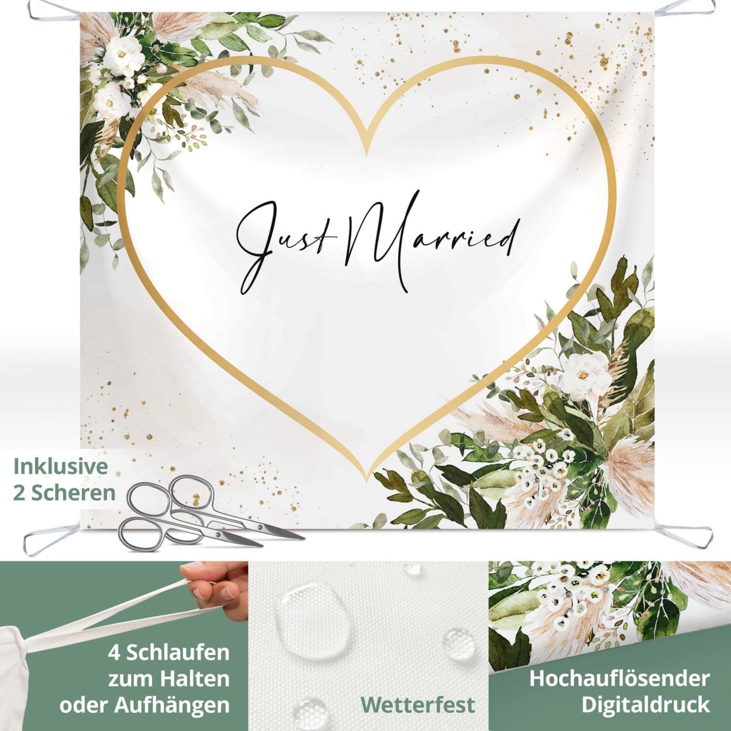 Hochzeitsherz zum Ausschneiden
