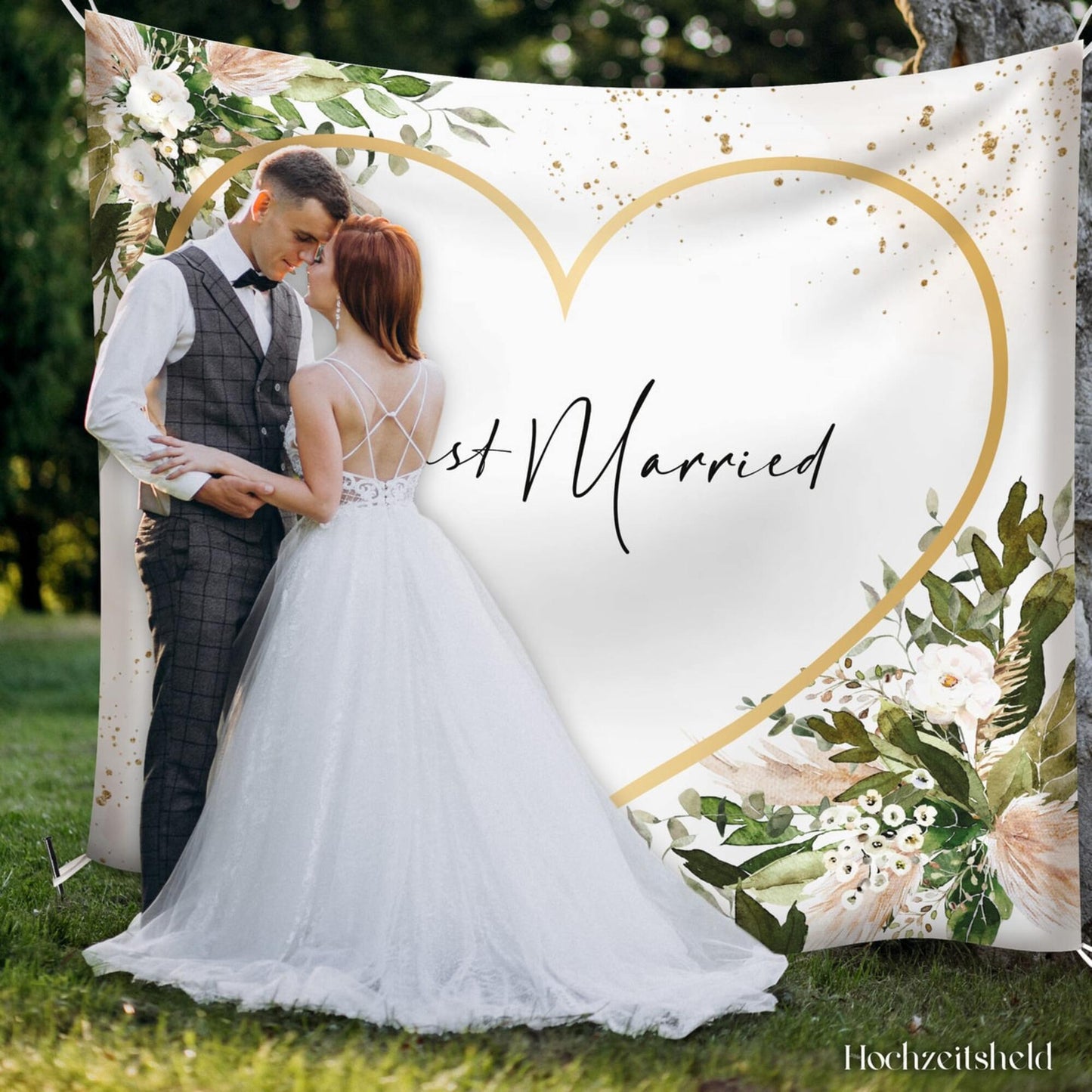 Hochzeitsherz zum Ausschneiden