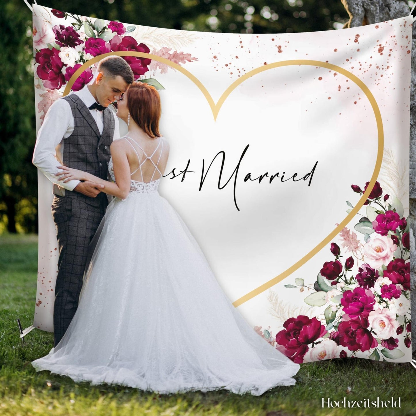 Hochzeitsherz zum Ausschneiden