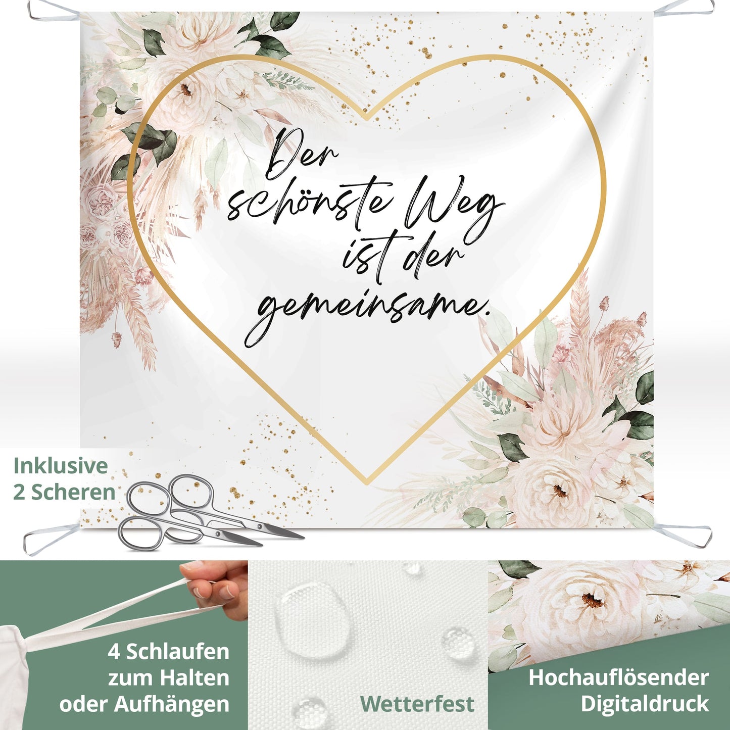 Hochzeitsherz zum Ausschneiden