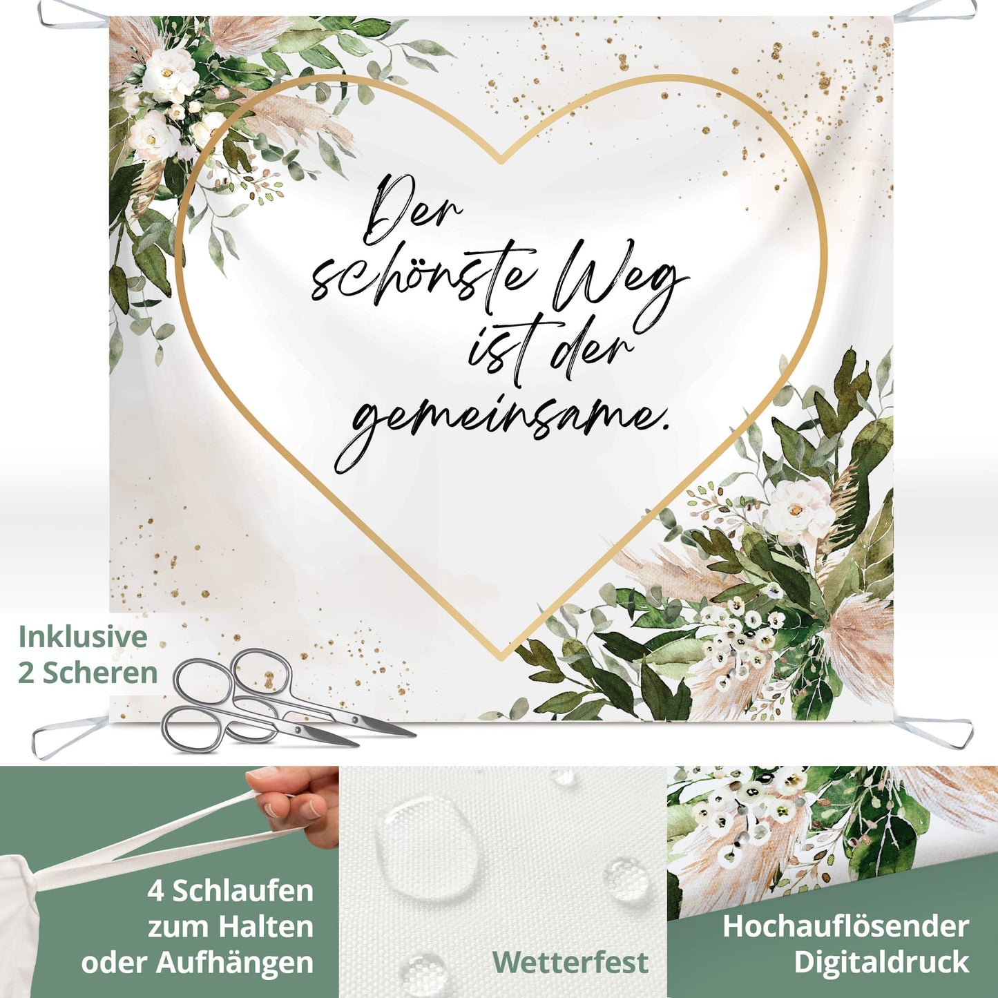 Hochzeitsherz zum Ausschneiden