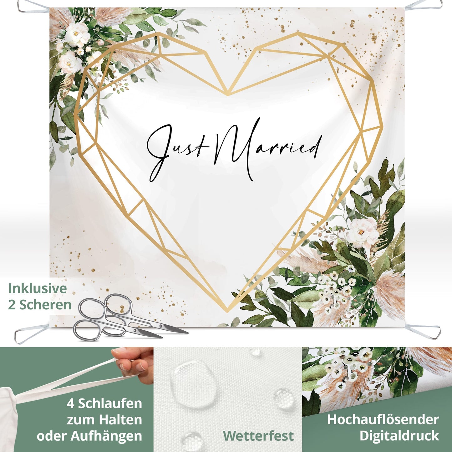 Hochzeitsherz zum Ausschneiden