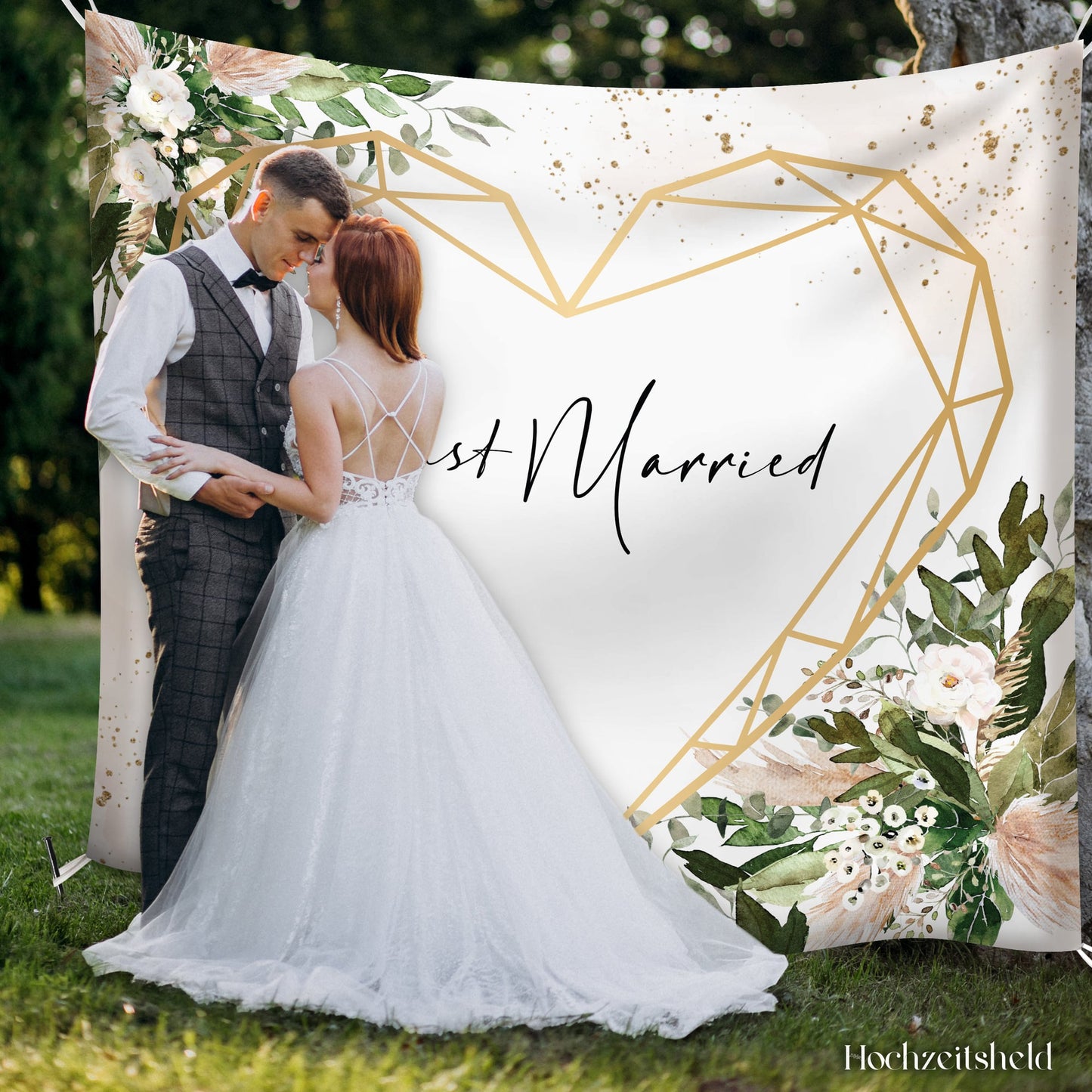 Hochzeitsherz zum Ausschneiden